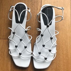 Zara White Sandals